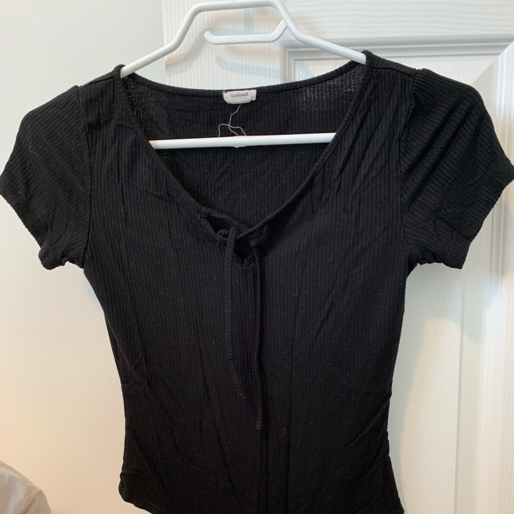 Black t-shirt body suit